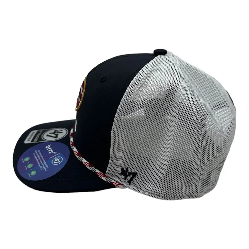 47' Green Bay Packers Hat Navy Flag Fill Trucker BRRR‎ Adjustable Strapback Cap